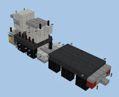 10x10 Abnormal Load Truck Vehicle Minecraft schematic