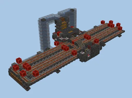 128 Furnace Automatic Smelter Minecraft schematic preview