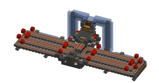 128 Furnace Automatic Smelter Minecraft schematic