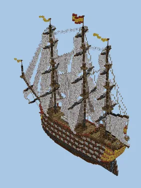 18th Century Battleship Minecraft schematic