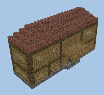 Two Story House V3 Minecraft schematic preview