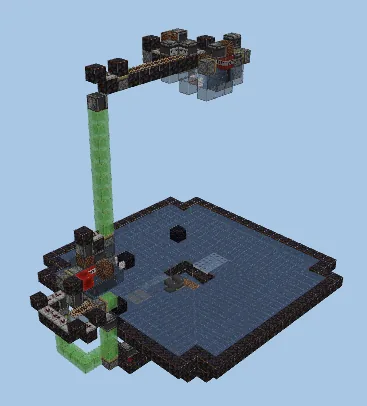 2x2 Wood Farm With Automated Collection Minecraft schematic