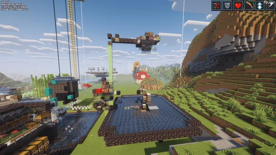 2x2 Wood Farm With Automated Collection Minecraft schematic