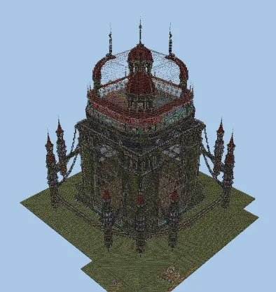 360 Ender Pearl Teleport Cannon Minecraft schematic preview