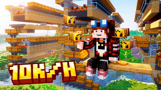 3x3 Chunk Bee Farm 10k Honeycomb/Hr Minecraft schematic