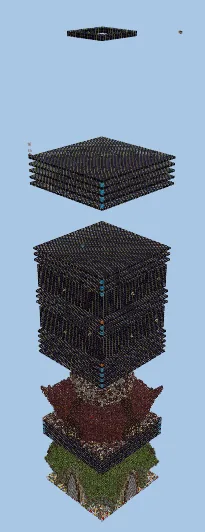 3x3 Factions Base Interior Design Minecraft schematic preview