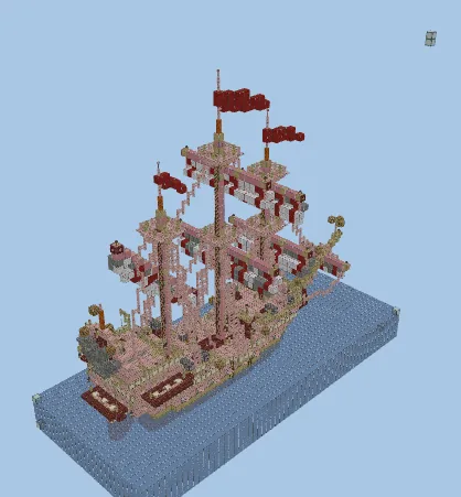Military Warship Build Minecraft schematic preview