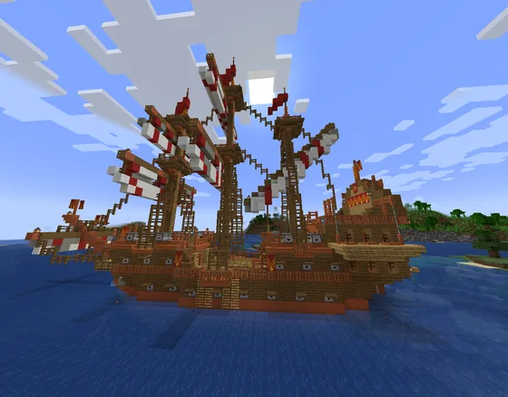 Military Warship Build Minecraft schematic