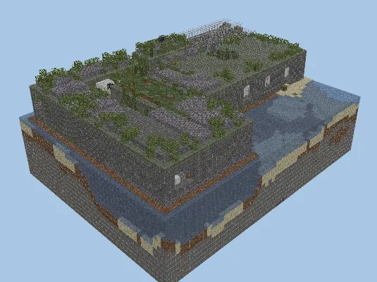 Abandoned Textile Mill Structure Minecraft schematic preview