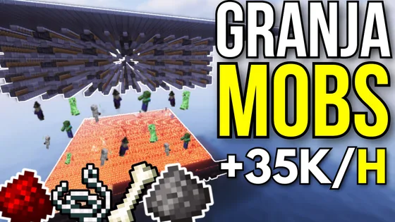 Advanced Mob Farm 35k+ Items Per Hour Minecraft schematic