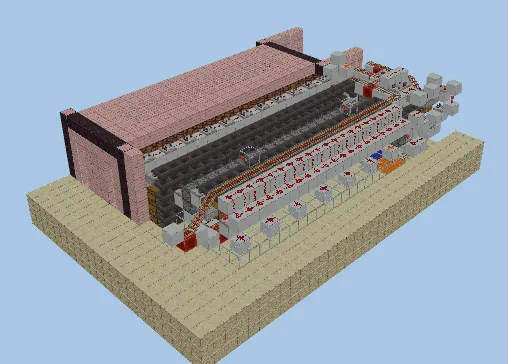 Advanced Multi-Item Redstone Sorter Minecraft schematic