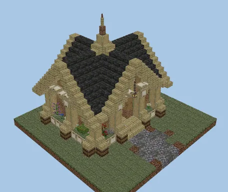 Advanced Rustic Two-Story Starter Residence Minecraft schematic preview