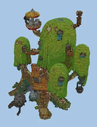 Adventure Time Tree House Build Minecraft schematic