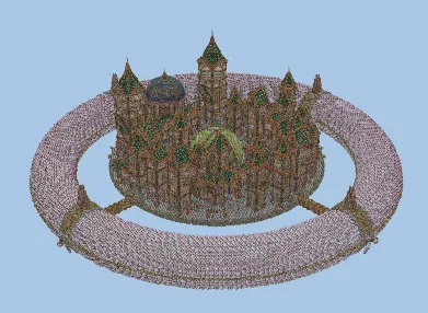 AeroSteam Floating Steampunk City Build Minecraft schematic preview