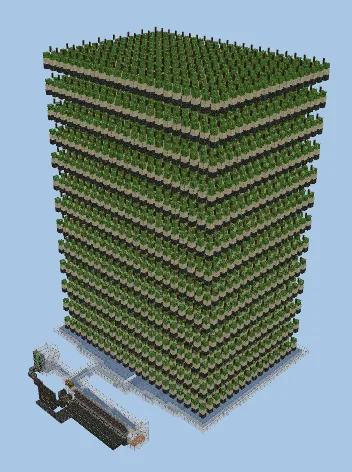 AFK XP Farm: Cactus Smelter Minecraft schematic preview