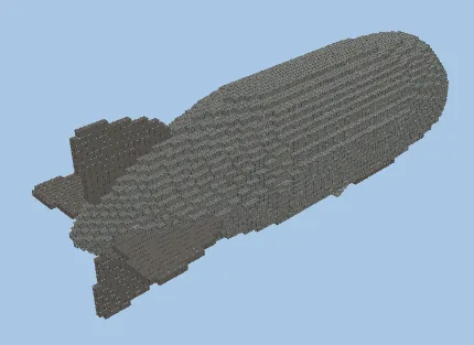 Airship Zeppelin Blimp Minecraft schematic