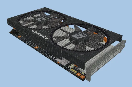 AMD Radeon RX 6600 Fighter Build Minecraft schematic preview