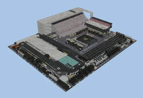 AMD X570S Aero G Motherboard Schematic Minecraft schematic
