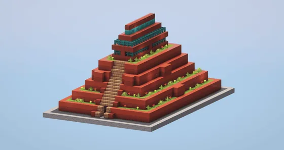 Ancient Aztec Pyramid Temple Minecraft schematic