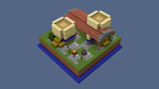 Ancient Greek Barn Structure Minecraft schematic