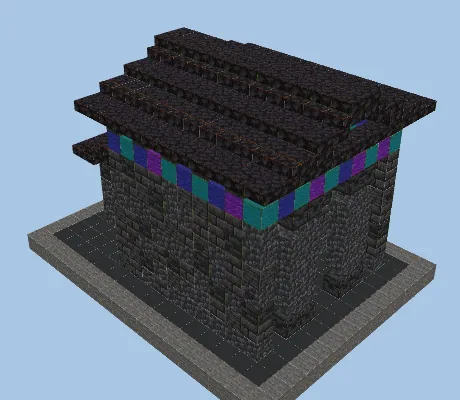 Ancient Greek Temple Build in Deepslate Minecraft schematic