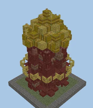 Ancient Mayan Watchtower Structure Minecraft schematic