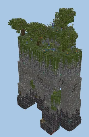 Ancient Mossy Stone Guardian Statue Minecraft schematic