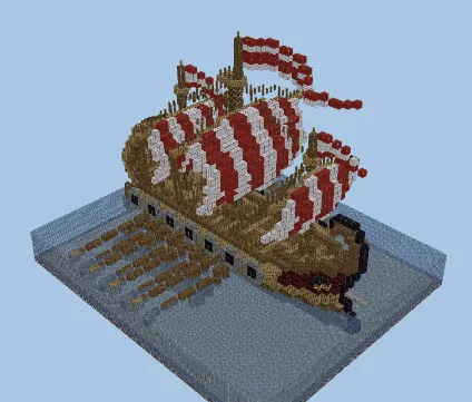 Ancient Roman Boat Minecraft schematic preview
