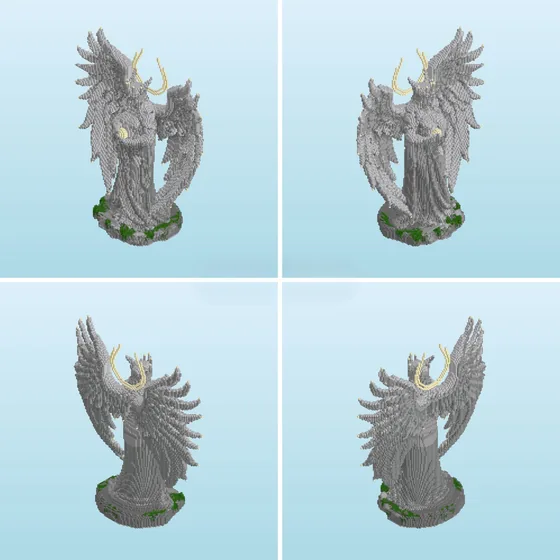 Angel Lotus Sculpture Minecraft schematic