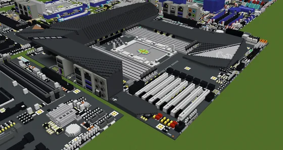 Aorus Xtreme Motherboard Replica Minecraft schematic