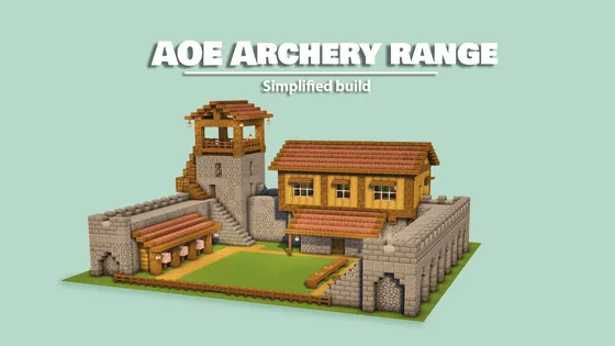 Archery Range Structure Minecraft schematic