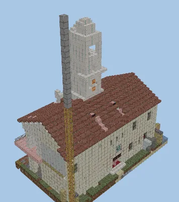 Argentine Cabildo Facade and Interior Minecraft schematic
