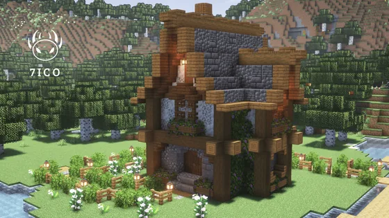 Artisan's Rustic Shelter House Minecraft schematic