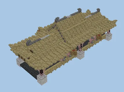 Simple Asian Bridge Minecraft schematic preview