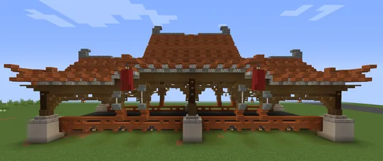 Simple Asian Bridge Minecraft schematic