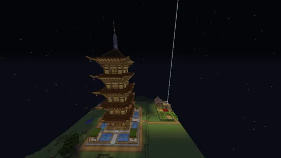 Asian Temple Structure Minecraft schematic