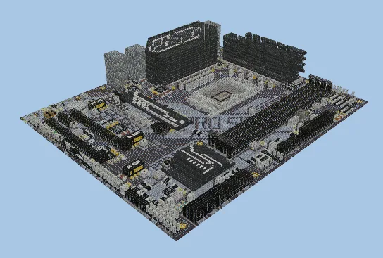 ASRock Z690 Pro RS Motherboard Replica Minecraft schematic preview