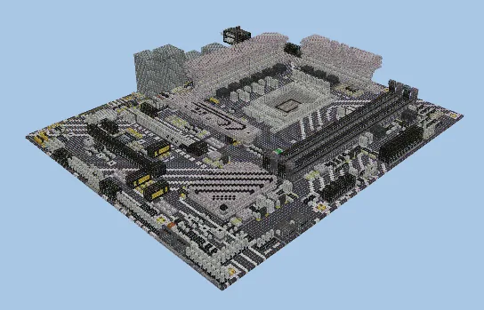ASUS Intel B660 Motherboard Model Minecraft schematic