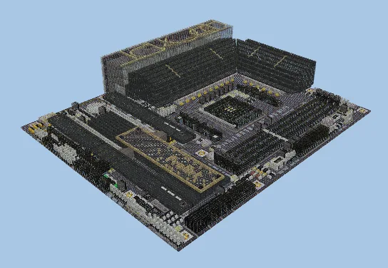 ASUS ProArt X570 Creator WiFi Motherboard Build Minecraft schematic preview