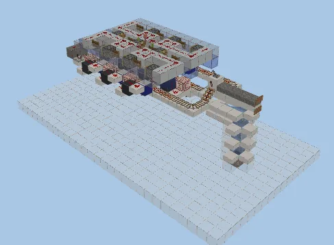 Automated Charged Creeper Farm Minecraft schematic