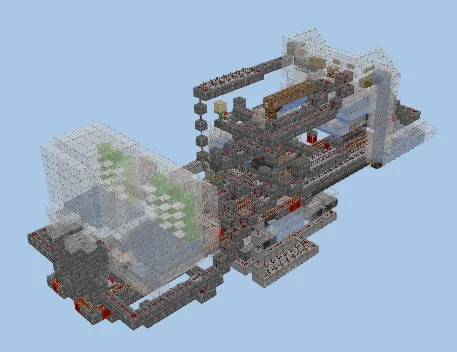Automated Furnace Array With Carpet Duplicator Minecraft schematic preview