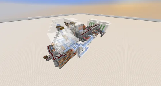 Automated Furnace Array With Carpet Duplicator Minecraft schematic