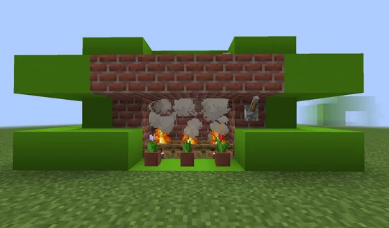 Automated Minecraft Fireplace Minecraft schematic