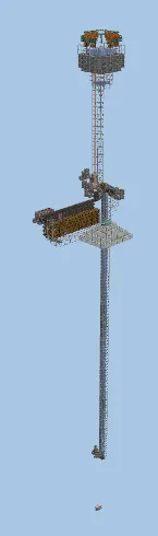Automated Raid Farm With Item Sorter Minecraft schematic