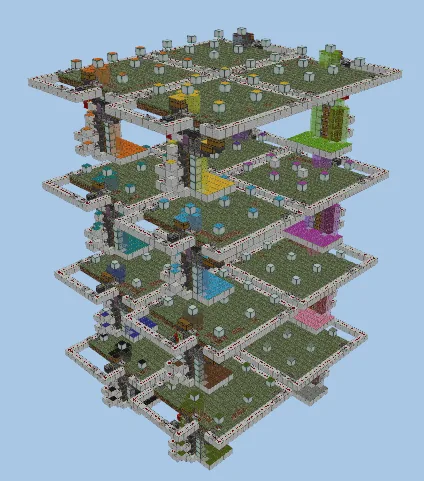 Automated Sheep Farm With Shulker Storage Minecraft schematic