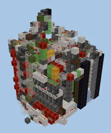Automated Six-Wood Lumber Farm Minecraft schematic
