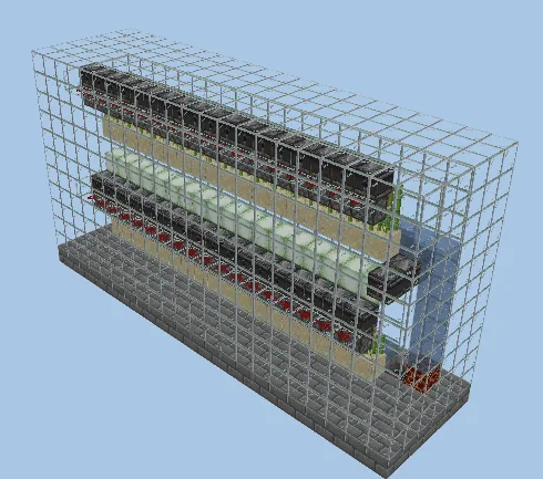 Automated Sugar Cane Farm Minecraft schematic