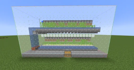 Automated Sugar Cane Farm Minecraft schematic