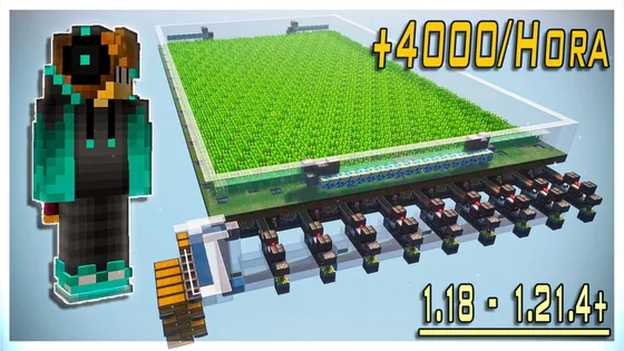 Automated Sugar Cane Farm with Slime Block Flying Machines Minecraft schematic