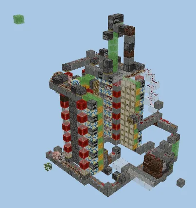 Automated Tree Farm With Pistons Minecraft schematic preview
